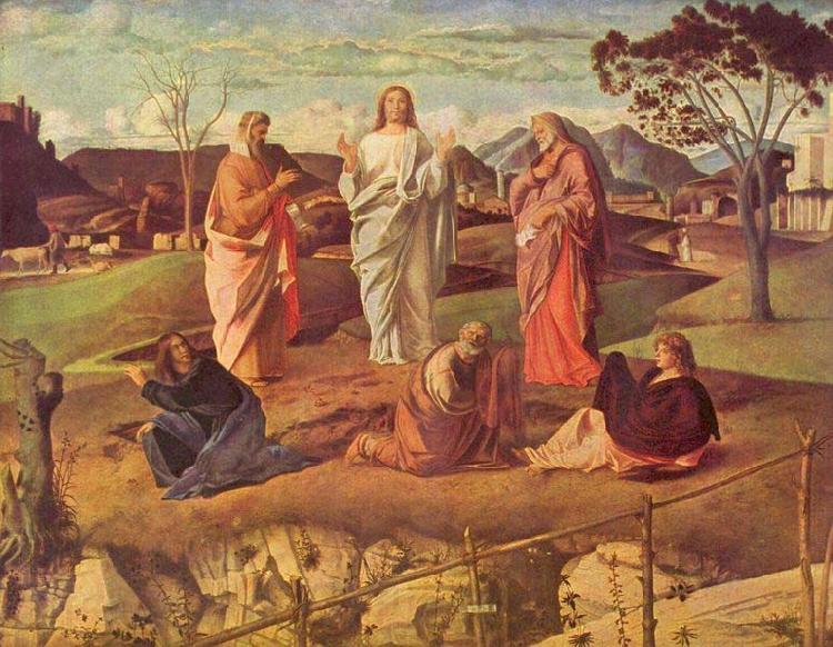 Giovanni Bellini Transfiguration of Christ Norge oil painting art